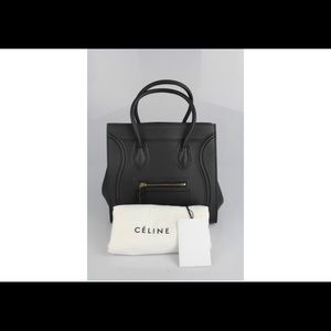 CELINE luggage Phantom Supply Calfskin medium black leather tote